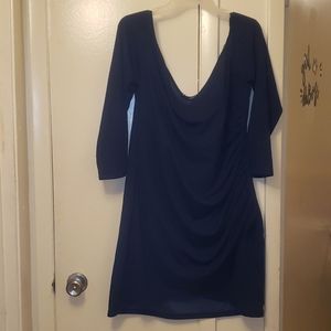 Navy Ruched Bodycon Dress